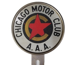 Windy City Cruisin': Vintage Chicago Motor Club AAA Car Badge - 4" x 5.5"