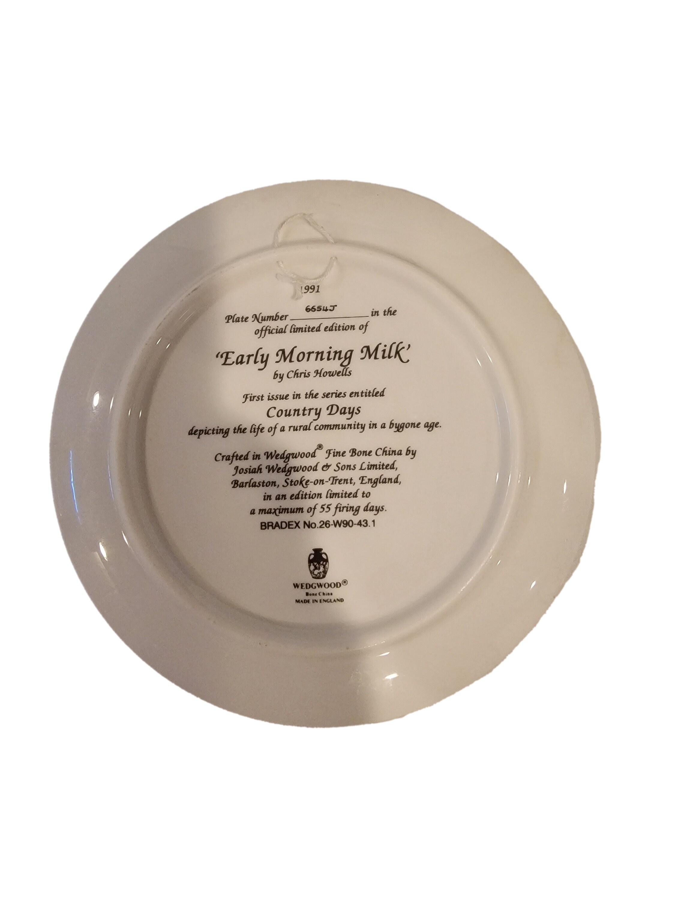 Wedgwood Early Morning Milk プレート 1991年 アンティーク雑貨