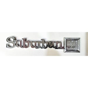 Vintage Chevy Suburban Car Emblem