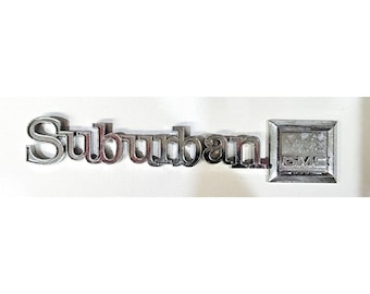 Vintage Chevy Suburban Car Emblem