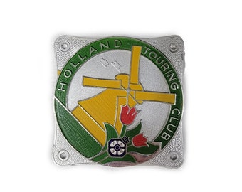Dutch Adventures Await: 3"x3" Holland Touring Club Car Badge (Vintage Beauty)