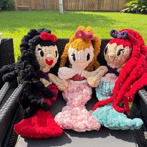 Whimsical chunky knit mermaid snuggler.