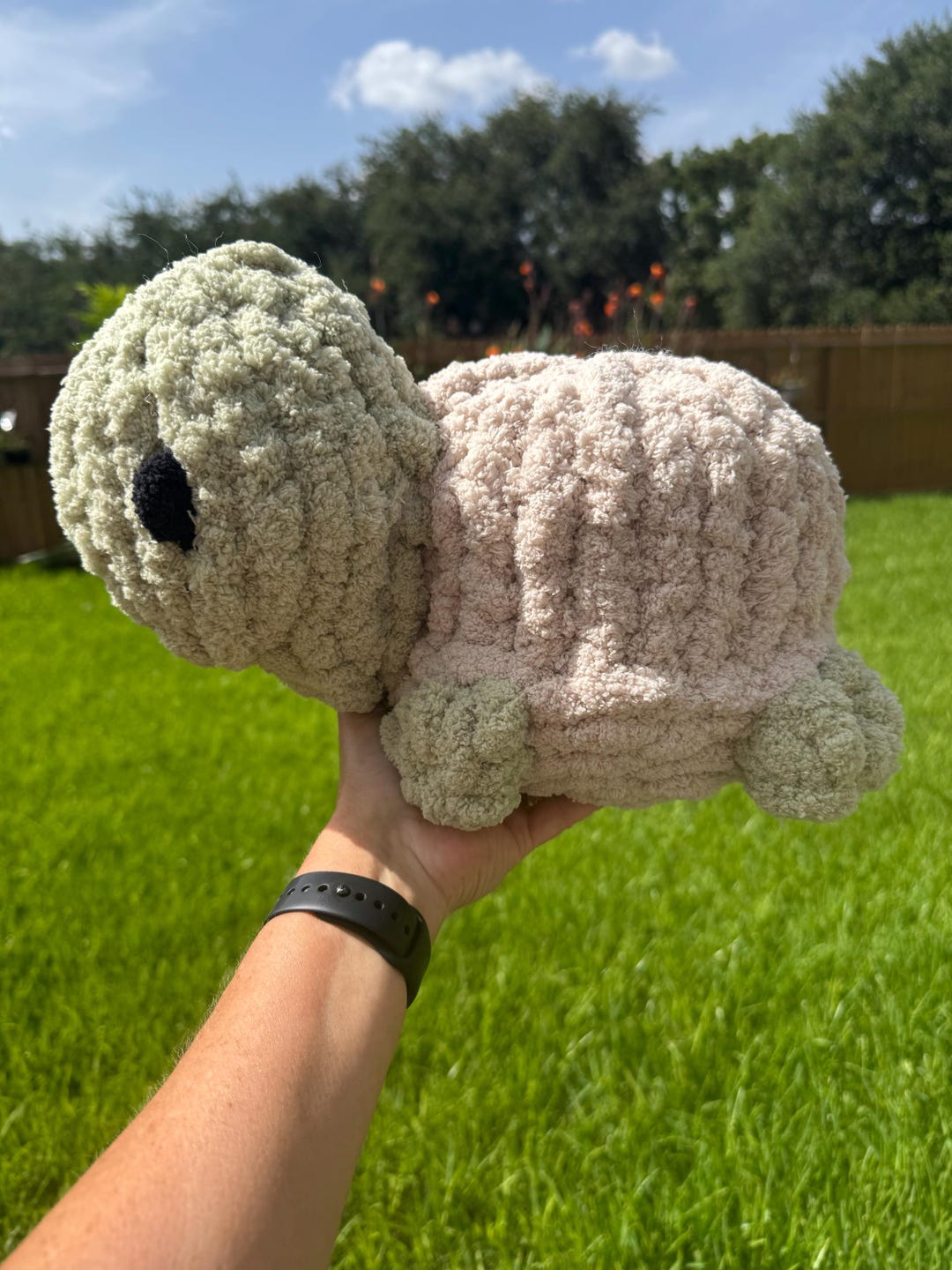 Chunky Knit Turtle Stuffed Animal: Handmade Chenille Plushie - Etsy