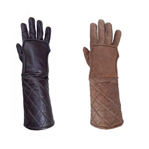 FULL PAIR Armorer Gauntlet Gloves Star Wars Jedi Knight Black Brown Cal Kestis Baylan