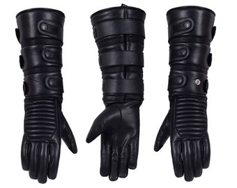 Star Wars Starkiller Star Killer Replica  Gloves Asymmetrical Design PAIR Leather 501st Legion
