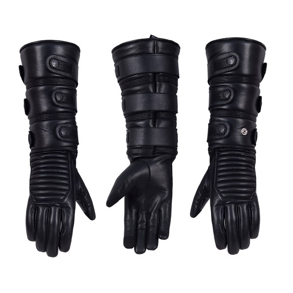 Star Wars Starkiller Star Killer Replica  Gloves Asymmetrical Design PAIR Leather 501st Legion