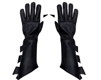 Superhero Bat Style Gloves Bats Comics Leather Cosplay Bruce Blue Black