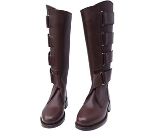 Bottes originales personnalisées inspirées d'Anakin Skywalker de chevalier Jedi en cuir