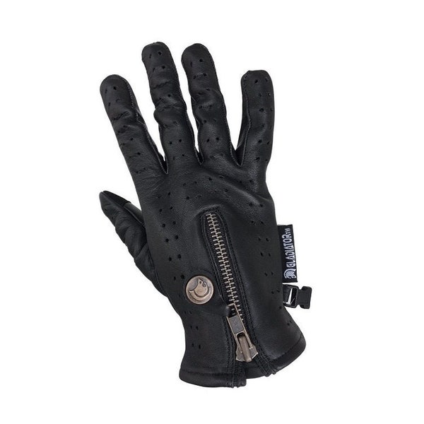 Leather GLOVES Police Search Evening Dress Tactical TOUCHSCREEN Touring Zipper YKK