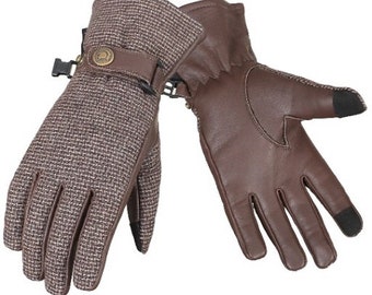 Tweed Fashion Handschoenen Heren en Dames Leer