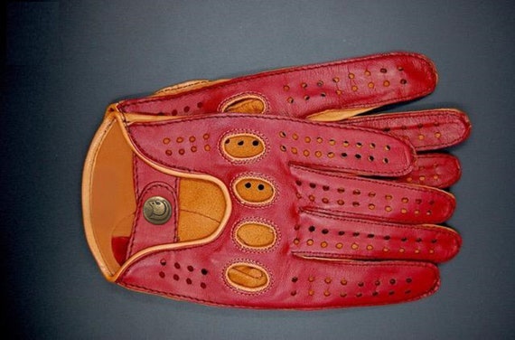 Gants De Conduite Riparo Femmes - écran Tactile, Cuir, Noir/rouge - Neuf Avec étiquettes