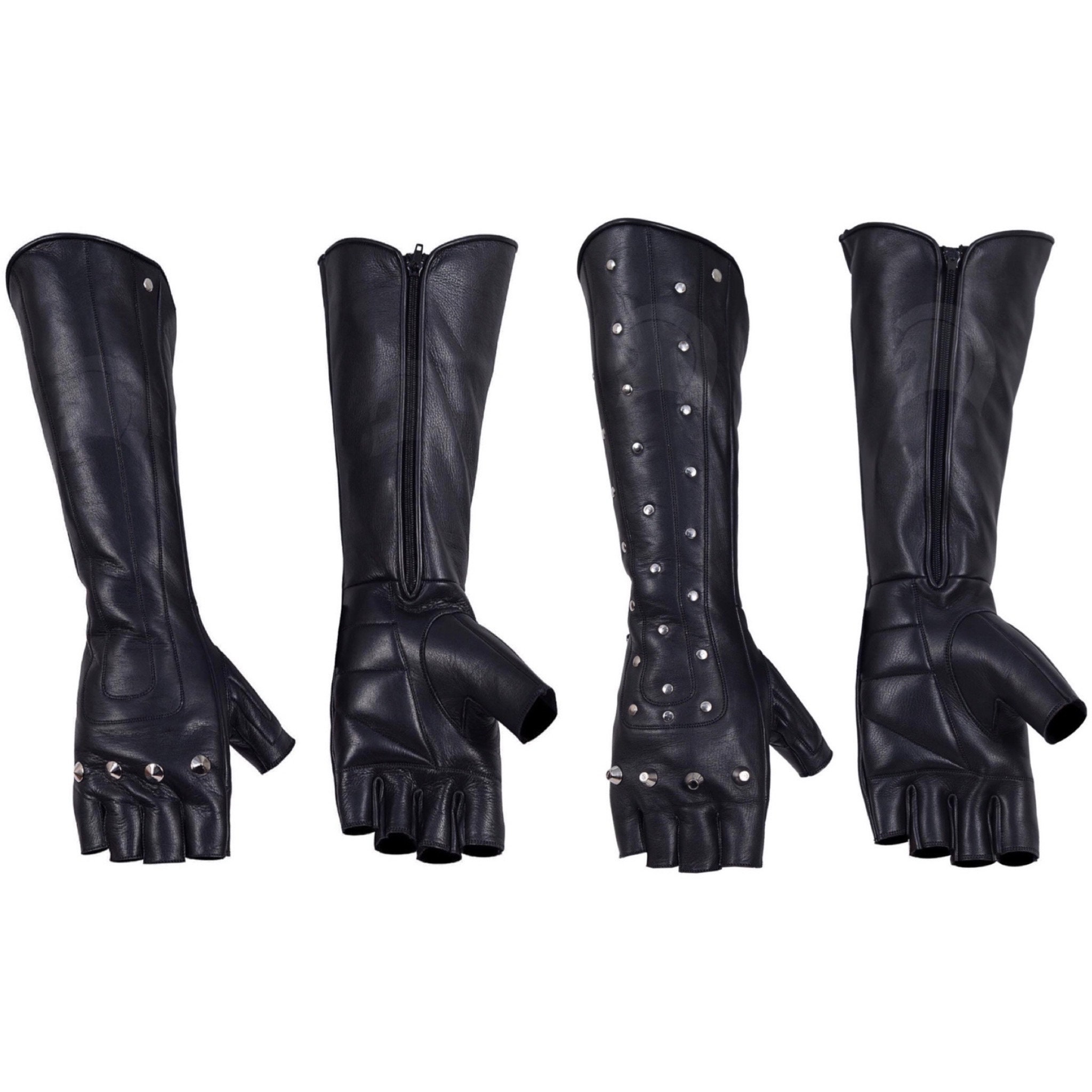 FULL PAIR Medieval Ranger Apocalyose Gothic Leather Gloves