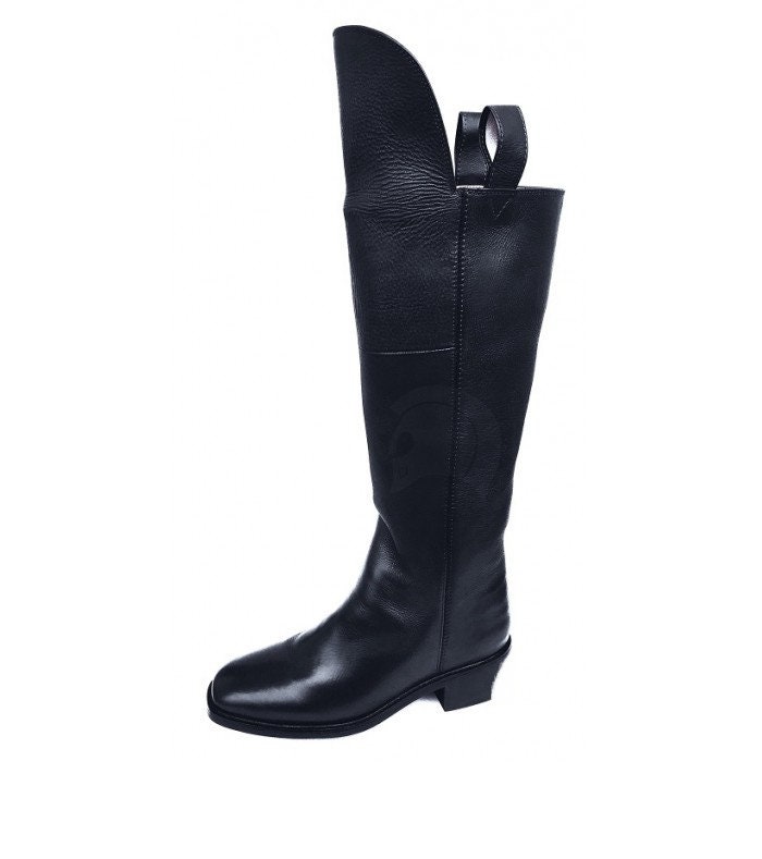 Civil War Officer Cavalry Boots Knee Flap Leather - Etsy