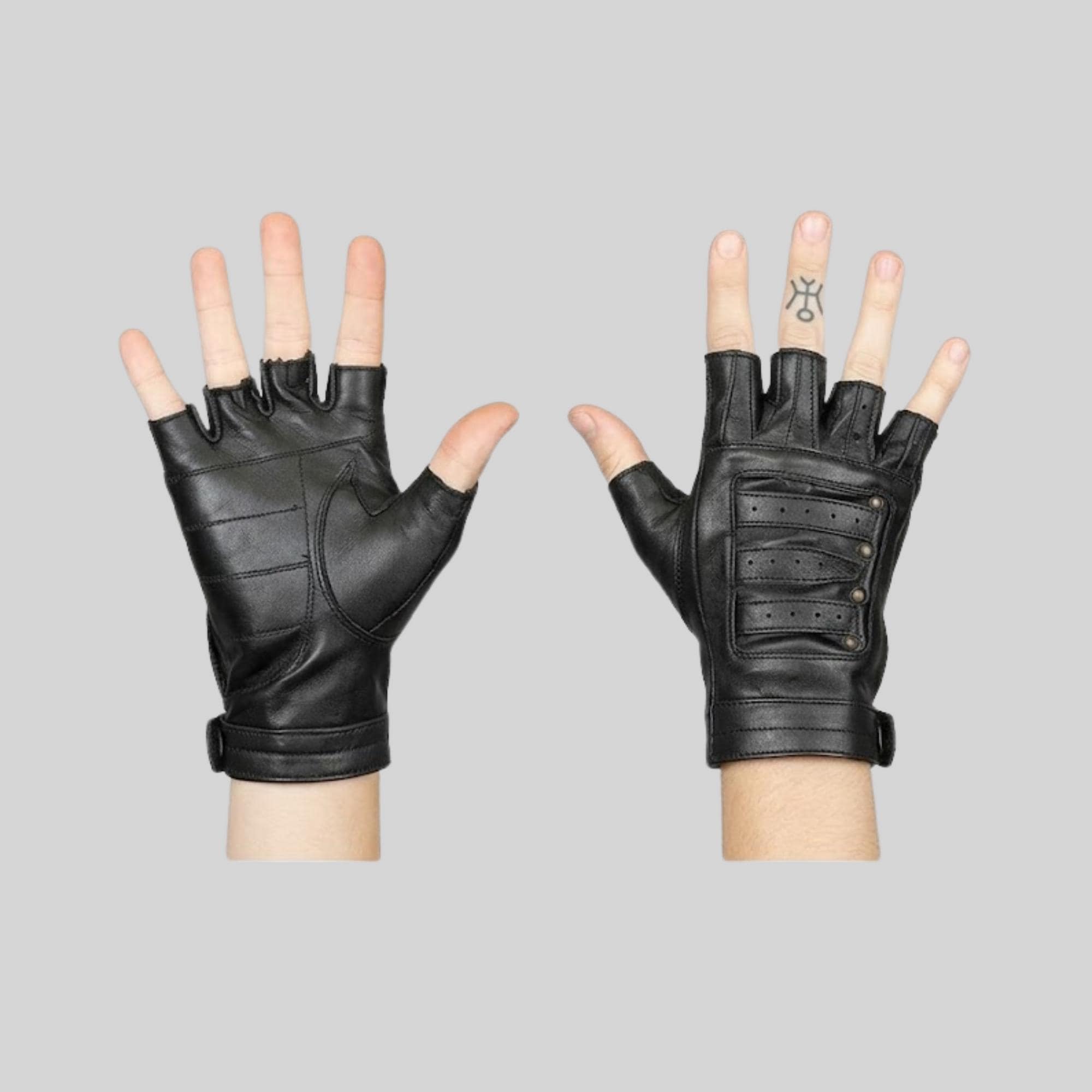 Black Fingerless Gloves Tactical - Etsy