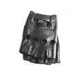 Men's Premium Leather Driving Gloves Fingerless Finger-Cut Fitness Workout Biking Bicycle Motorcycle