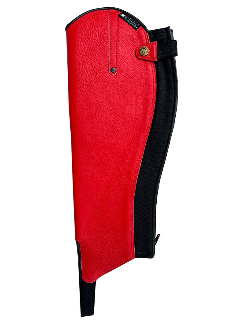Dri Rider Chaps Half Chaps Red Stretch Gusset Panels Leather - Etsy