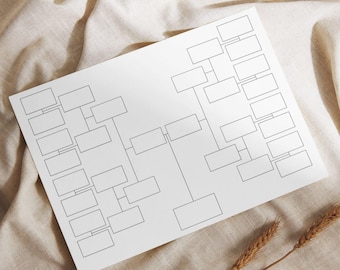 5 generation family tree template, pedigree chart. Blank 5 generation family tree template. Genealogy Chart, Family Tree Chart 5 Generations