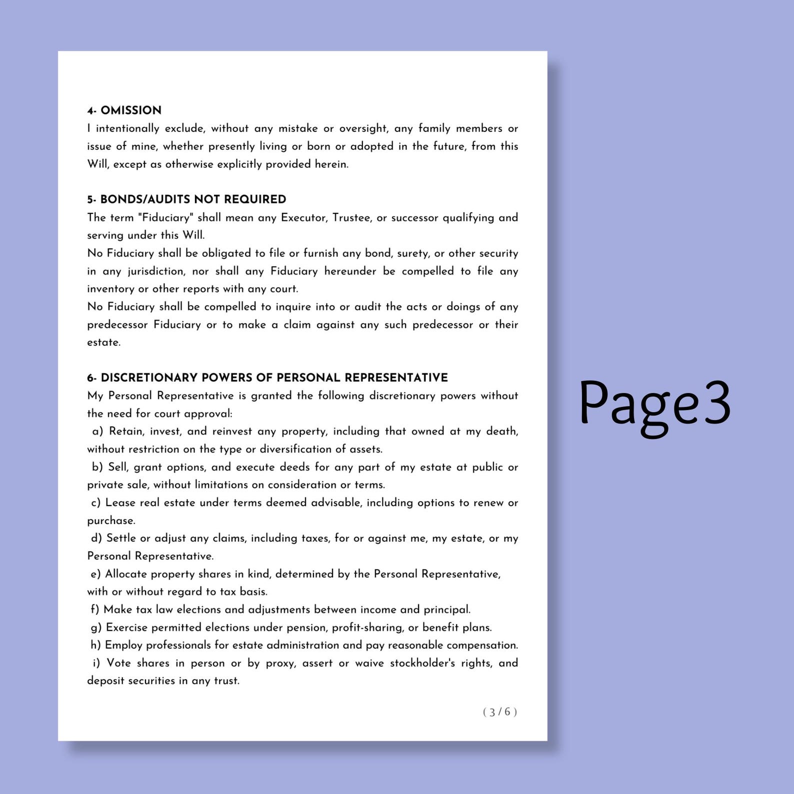Last Will and Testament. Editable Last Will and Testament Template ...