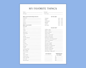 employee favorite things survey. employee favorites list, staff appreciation. Coworker Questions Printable. All About Me, Getting to Know Me