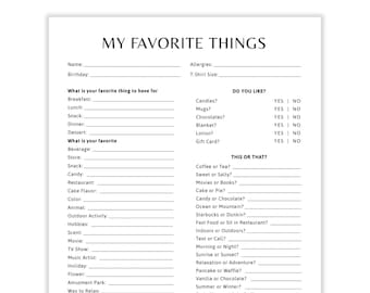 employee favorite things survey. employee favorites list, staff appreciation. Coworker Questions Printable. All About Me, Getting to Know Me
