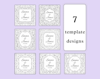 stained glass wedding sign bundle. stained glass wedding sign template bundle. faux stained glass wedding sign template bundle. welcome sign