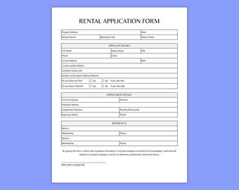 Rental Application Form. Landlord Rental Application. Editable Rental application template. Home lease application. House lease application