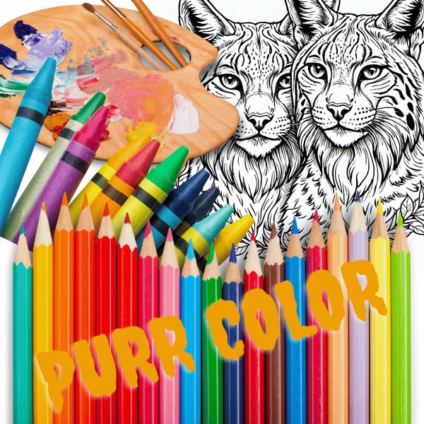 Whiskers of the World: Lynx Cities Coloring Book - Downloadable & Printable for Wild Cat Enthusiasts, Bobcat Lovers, and Feline Admirers!