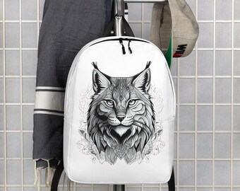 Minimalistic Lynx Backpack With Artistic Flair