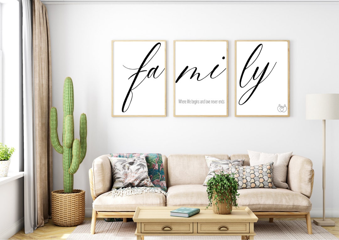 Family Print, Set of 3 Family Wall Prints, Home Decor, Wall Art, Living ...