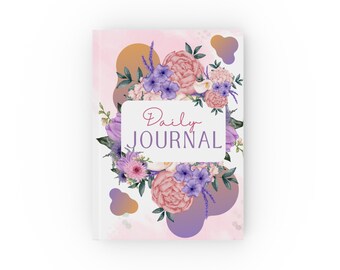 Daily Journal, Hard Backed Journal, Diary, Notes, Daily Reflections, Reflection Journal, Notebook, Printed Journal, Hard Cover
