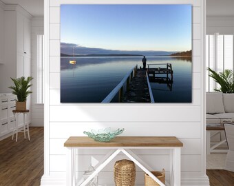The Lonely Fisherman Art Print – Tranquil Home Decor (Digital Download)