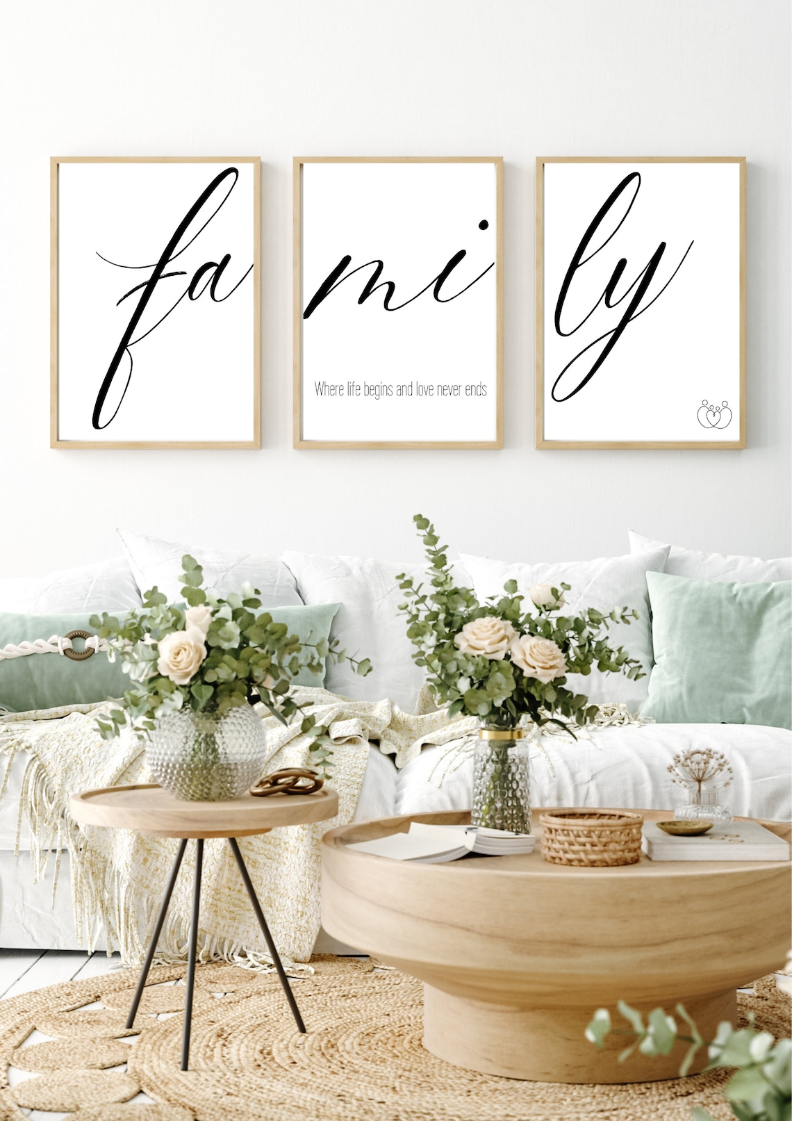Family Print, Set of 3 Family Wall Prints, Home Decor, Wall Art, Living ...