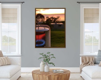Sunset Patio Heater Art Print – Quiet Life Wall Decor (Digital Download)