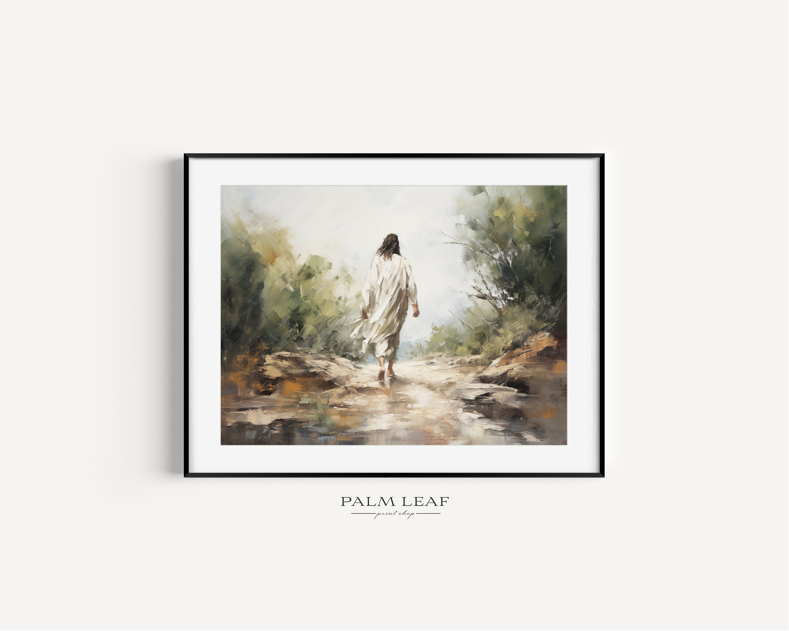 Jesus Christ Artwork Christian Art Jesus on Road Savior Entry Wall ...