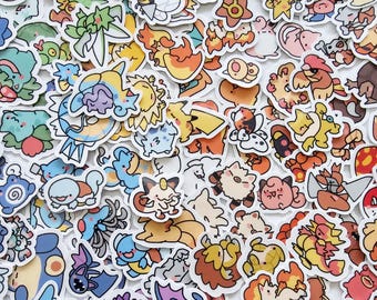 1-151 Mini Poke Stickers | All Gen 1  | Die-cut Waterproof Vinyl Sticker Set