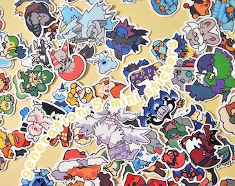 494-649 Mini Poke-klistermärken | Alla Gen 5 Unova-monster | Set med utstansade vattentäta vinylklistermärken (174 delar)