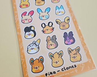 Pika-Clones Vinyl Poke Sticker Sheet (15 stickers)