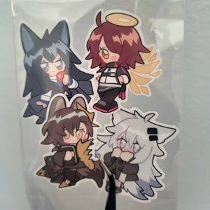 Arknights Il Siracusano Vinyl Aufkleber Set - Texas Alter, Exusiai, Penance, Lappland, Vigil