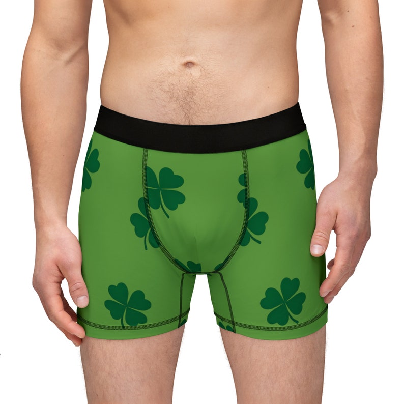 Green Four Leaf Clover St Patrick's Day Boxer Briefs, Lucy of the Irish ...
