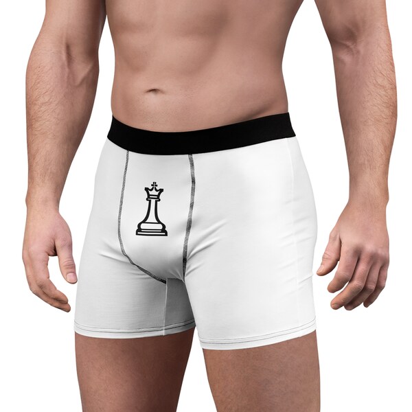 King Chess piece Men's Boxer Briefs (AOP), checkmate undies, funny Valentine's Day gift, King power, hot mens underwear