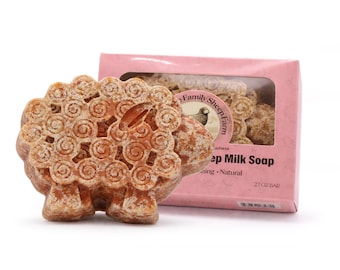 Jabón de leche de oveja con manzana y canela – Jabón de granja natural hecho a mano