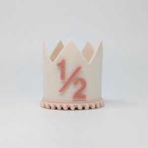 First Birthday Crown, 1st Birthday Crown, 1st Birthday Girl&#39;s Party Crown, Birthday Party Crown, Non Glitter Birthday crown, Rose Birthday