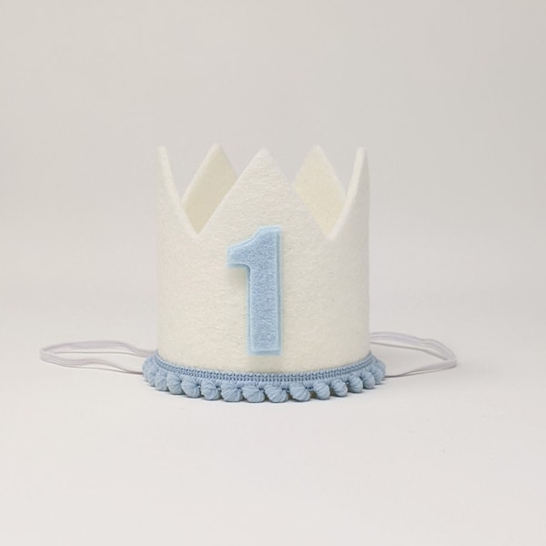 First Birthday Crown, 1st Birthday Crown, 1st Birthday Boy's Party Crown, Birthday Party Crown, Non Glitter Birthday crown, Blue  Birthday