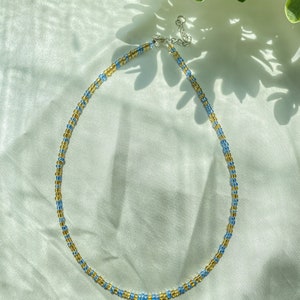 Glass beaded choker necklace