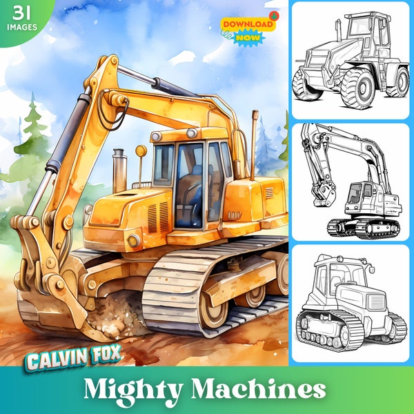 Mighty Machines Coloring Adventure - Coloring Fun with Construction Heroes