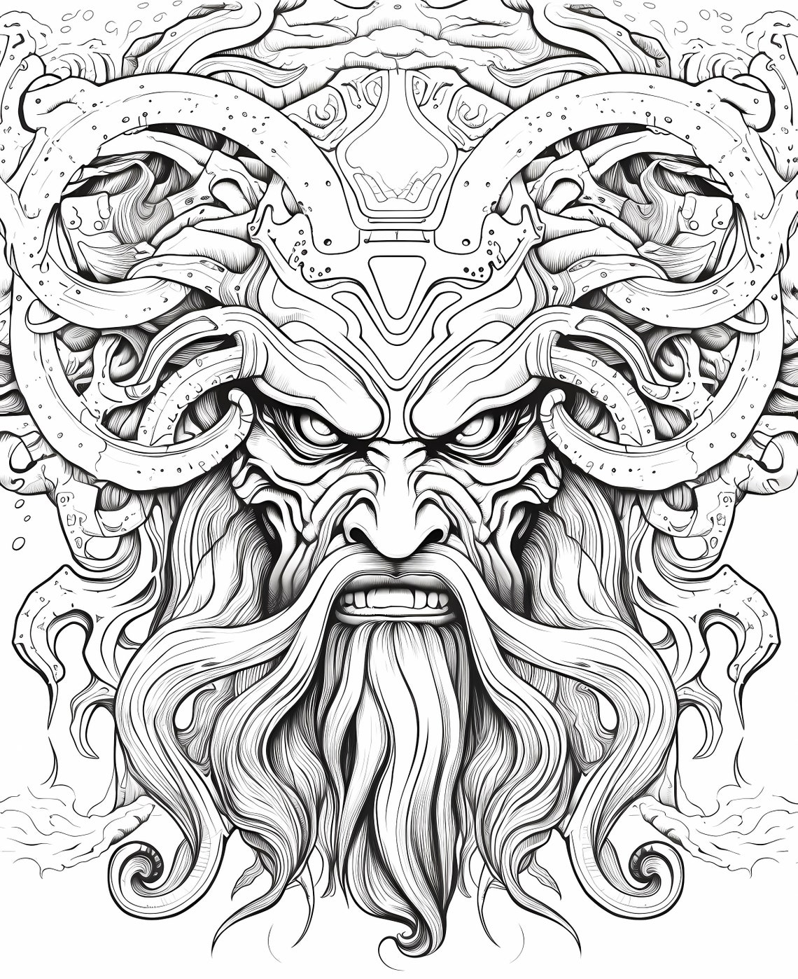 Mythical Greek Gods and Goddesses: Divine Coloring Journey 32 Images, 8 ...