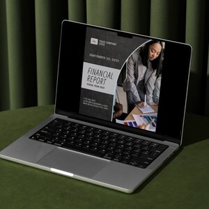 Buchhalter Business Canva Vorlage, bearbeitbare Buchhaltervorlage, Canva Business Vorlage, Black & Grey Business Vorlage