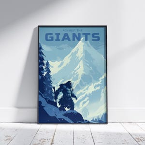 Against the Giants Poster | Travel Poster | Fantasy RPG Wall Art | Premium Matte Poster