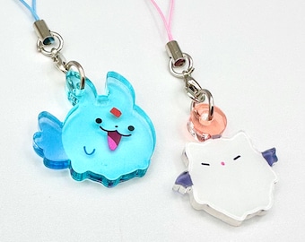Carbuncle and Moogle Final Fantasy Friend Charms