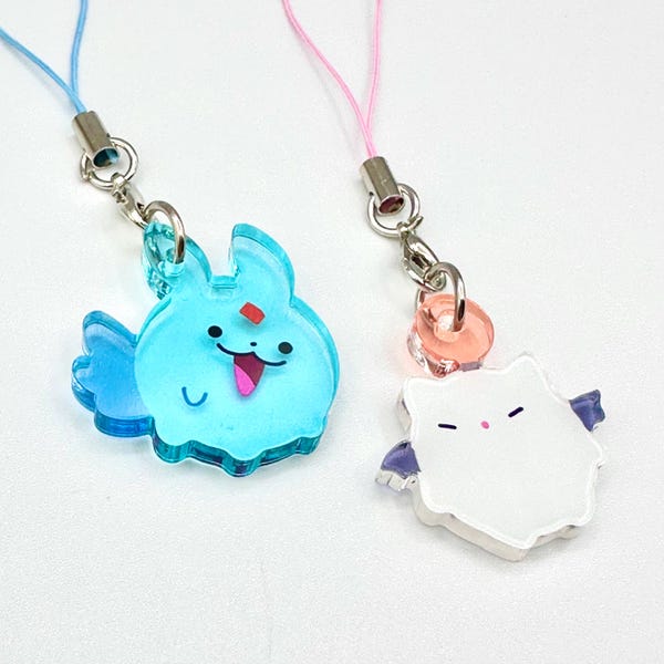 Carbuncle and Moogle Final Fantasy Friend Charms